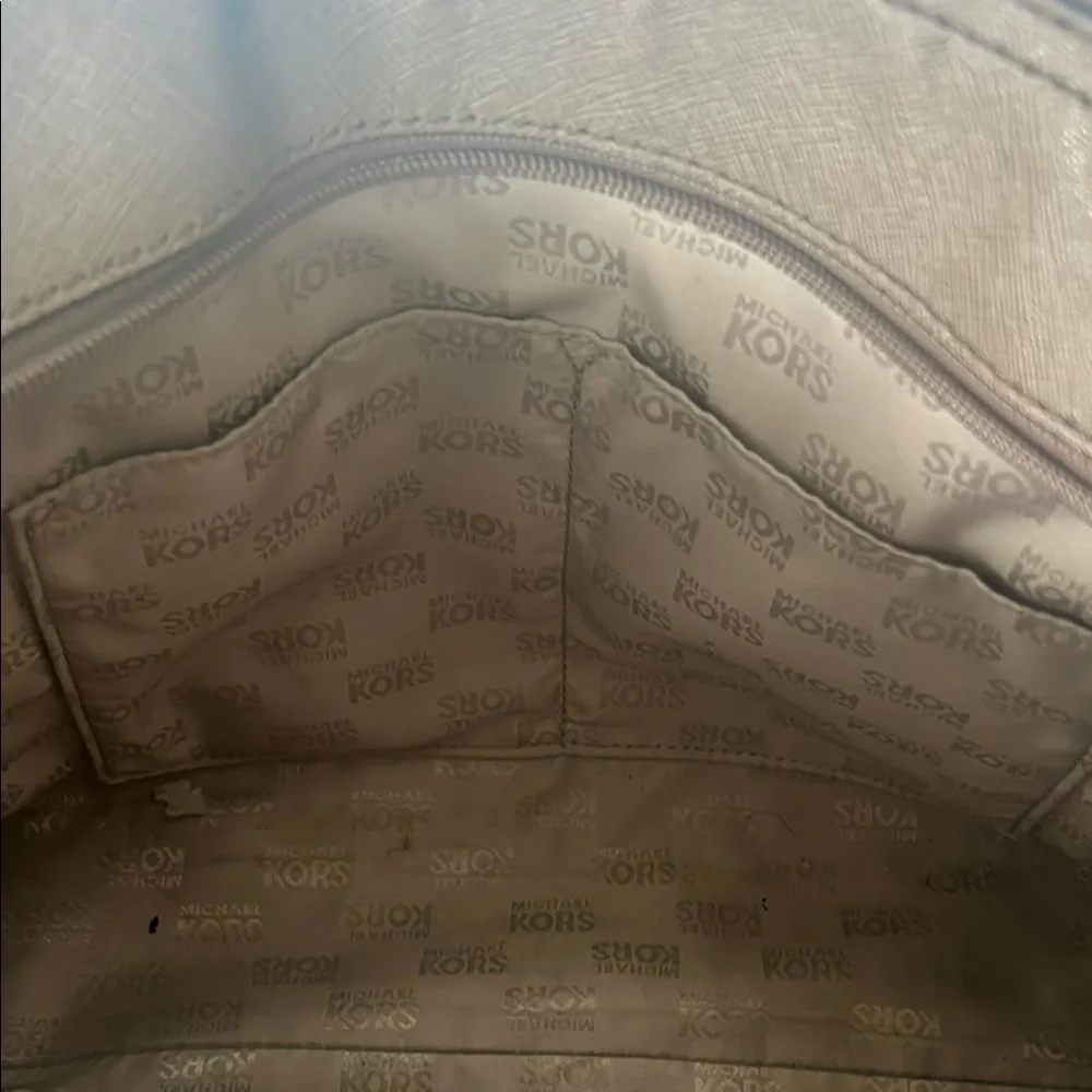 Michael Kors Brown Tote with Structured Design and Silver Accents - Picture 6 of 6